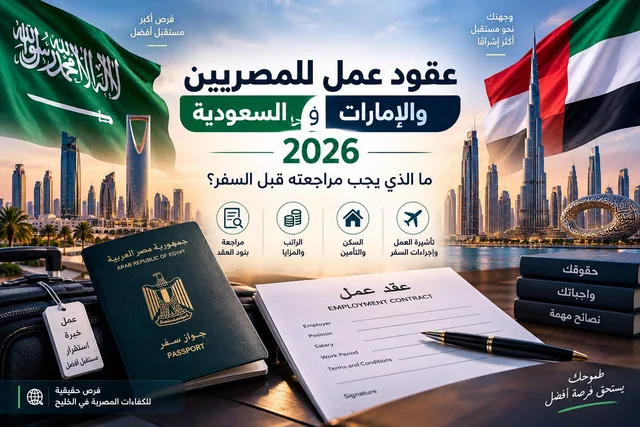 عقود عمل للمصريين في السعودية والإمارات 2026