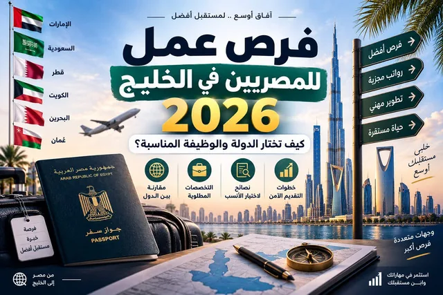 فرص عمل للمصريين في الخليج 2026