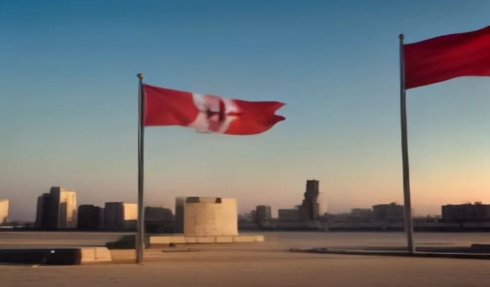 حصن البحرين القديم مع أفق البحر