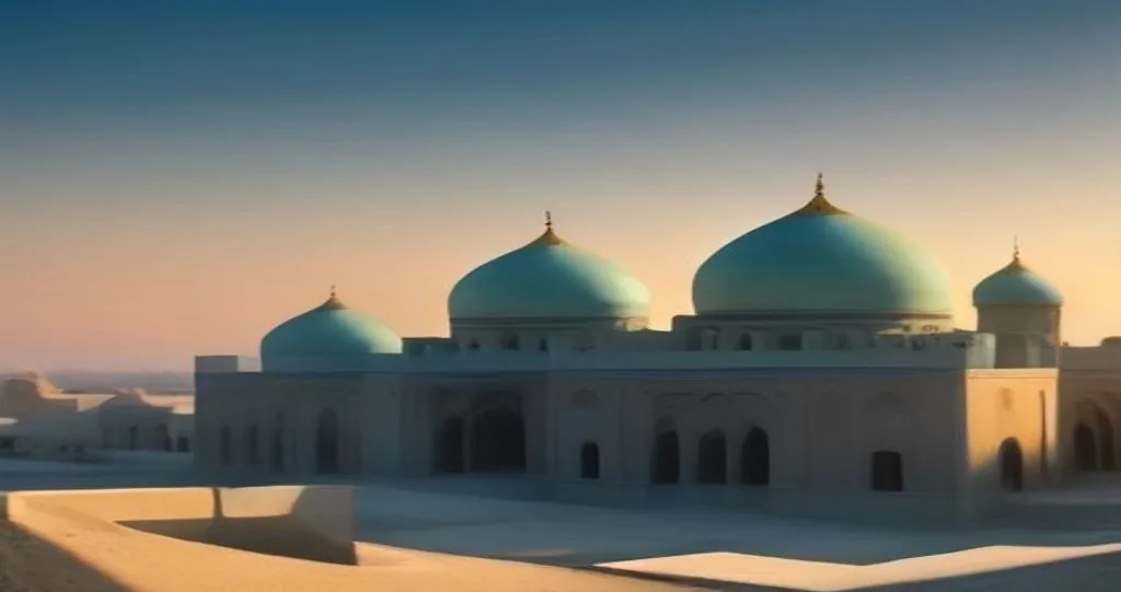 معالم بخارى القديمة بمآذنها وقبابها الفيروزية عند الغروب