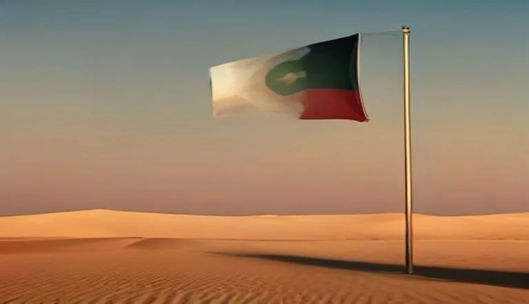 كثبان صحراء الكويت تحت ضوء الصباح الباهت