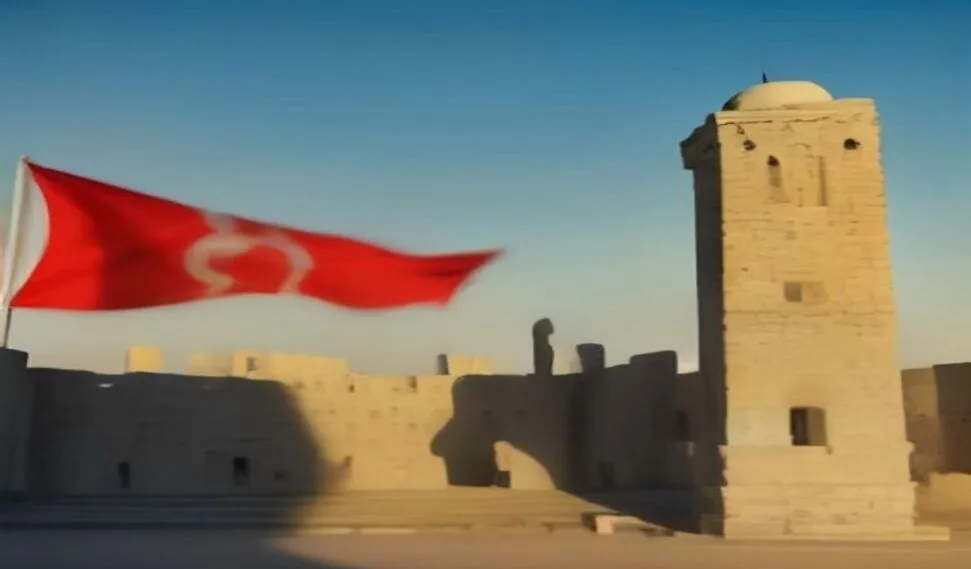 أطلال قلعة قديمة في البحرين