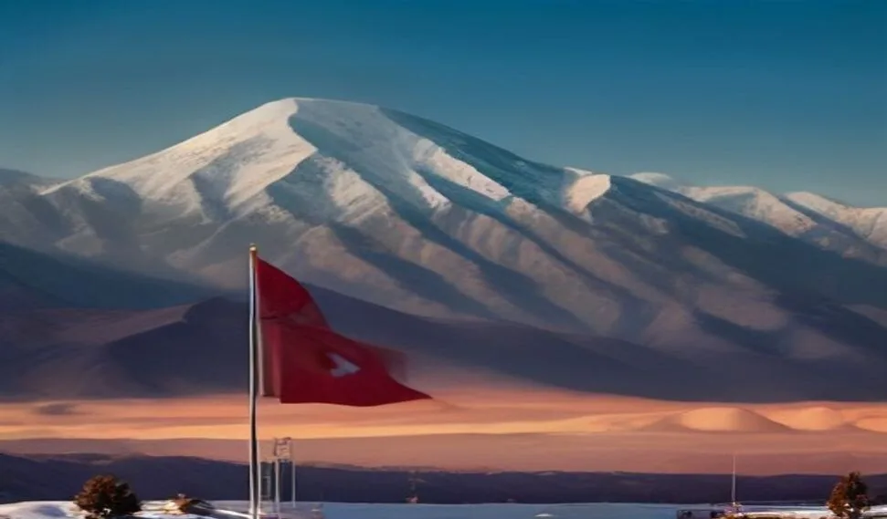 جبال الأطلس في المغرب عند الفجر