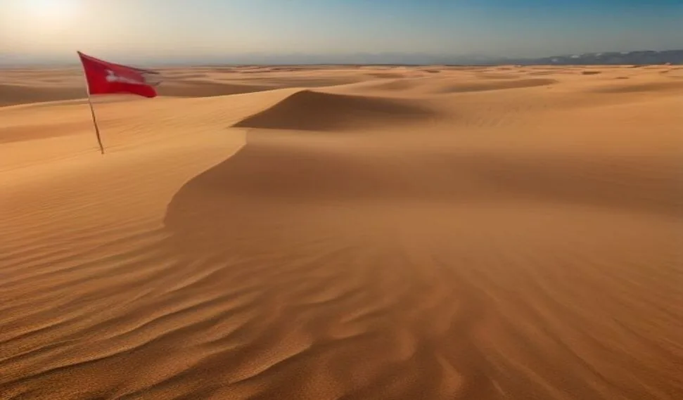 كثبان صحراء ذهبية في البحرين