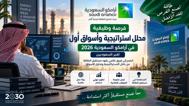 وظيفة محلل استراتيجية وأسواق في أرامكو السعودية 2026 | Sen…