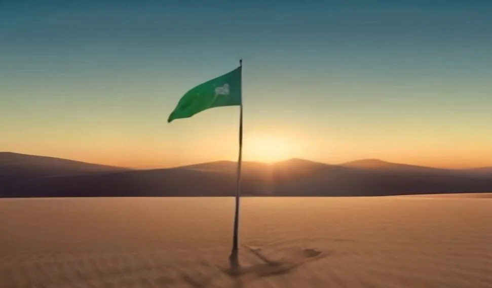 كثبان صحراء الجزائر عند غروب الشمس
