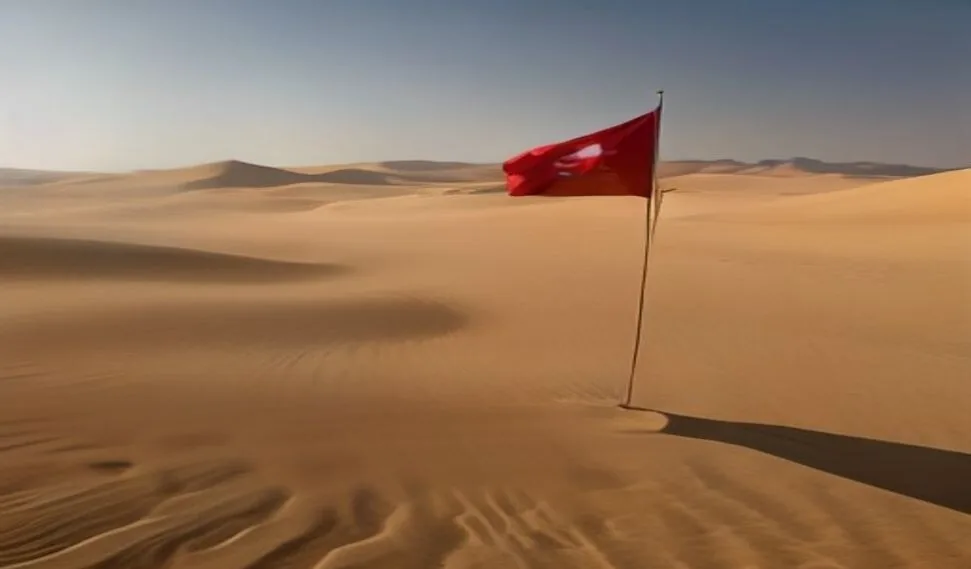 كثبان رملية ذهبية في الربع الخالي.