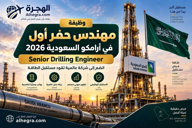 وظيفة مهندس حفر أول في أرامكو السعودية 2026