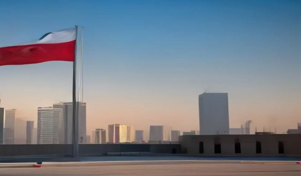 أبراج مكاتب حديثة في شارع واسع بعمان